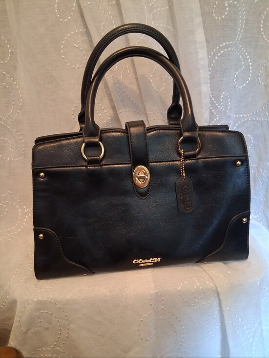 Coach Handbags - Coach Mercer 30 Black Leather Satchel Handbag